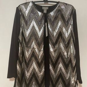 Travelers by Chico’s sequin chevron Stella jacket black
